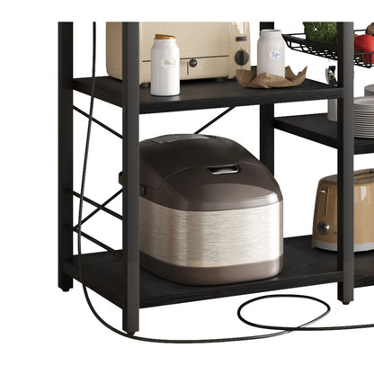 Kitchen Rack: 35.4'' Metal Baker's Rack with Microwave Compatibility