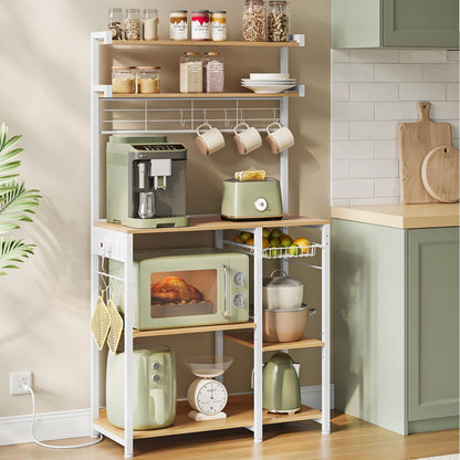 Kitchen Rack: 35.4'' Metal Baker's Rack with Microwave Compatibility