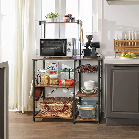 Kitchen Rack: 35.4'' Standard Baker's Rack with Microwave Compatibility