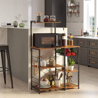 Kitchen Rack: 35.4'' Standard Baker's Rack with Microwave Compatibility