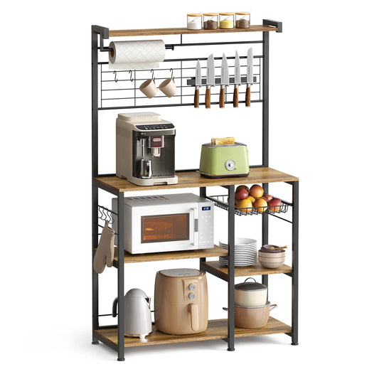 Kitchen Rack: 35.4'' Steel Standard Baker's Rack with Microwave Compatibility