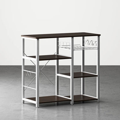 Kitchen Racks: 35.4'' Standard Baker's Rack Made of Steel and Compatible with Microwaves