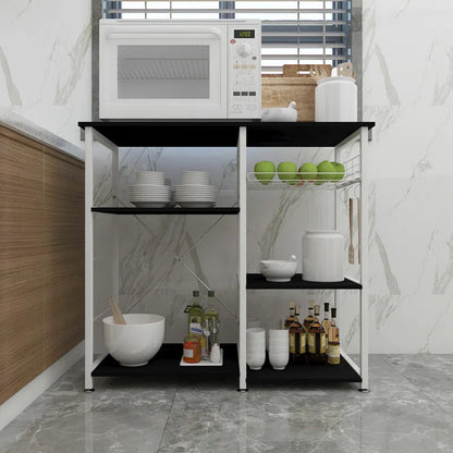 Kitchen Racks: 35.4'' Standard Baker's Rack Made of Steel and Compatible with Microwaves