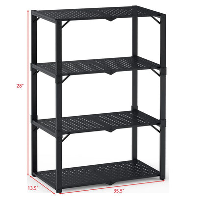Kitchen Rack: 35.5'' W Metal Height -Adjustable Storage Rack
