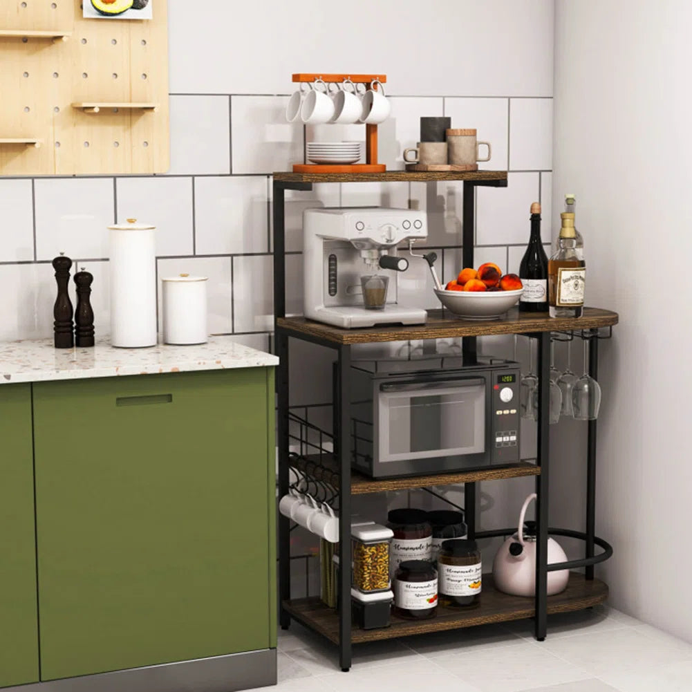Kitchen Rack: 35'' Standard Iron Baker's Rack with Microwave Compatibility