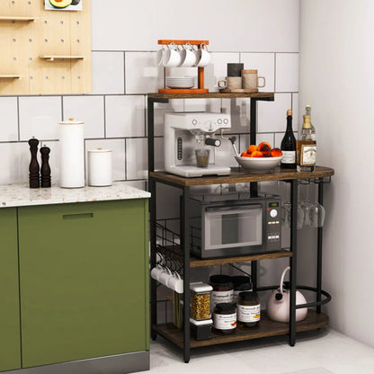 Kitchen Rack: 35'' Standard Iron Baker's Rack with Microwave Compatibility