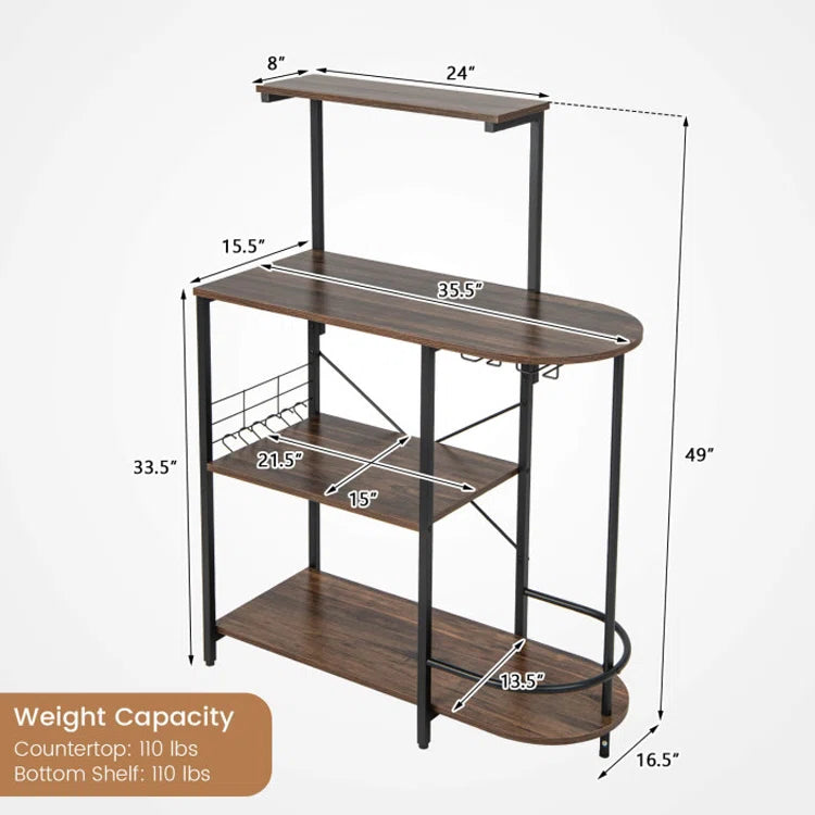 Kitchen Rack: 35'' Standard Iron Baker's Rack with Microwave Compatibility