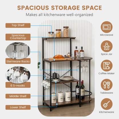 Kitchen Rack: 35'' Standard Iron Baker's Rack with Microwave Compatibility