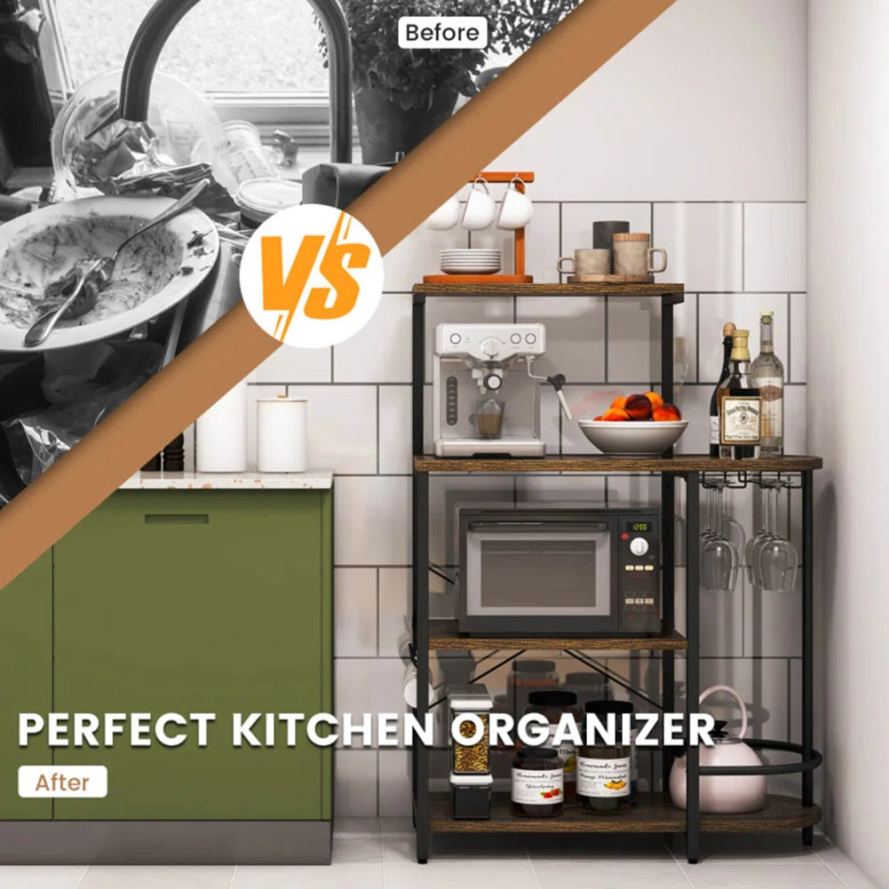 Kitchen Rack: 35'' Standard Iron Baker's Rack with Microwave Compatibility