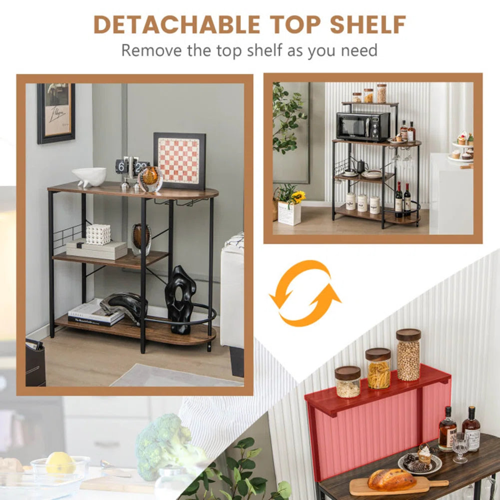 Kitchen Rack: 35'' Standard Iron Baker's Rack with Microwave Compatibility