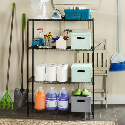 Kitchen Rack: 35'' W Plastic Height -Adjustable Shelving Unit