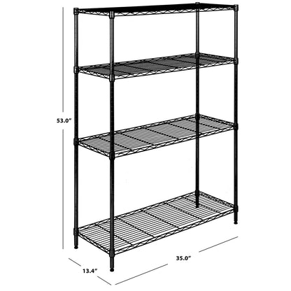Kitchen Rack: 35'' W Plastic Height -Adjustable Shelving Unit