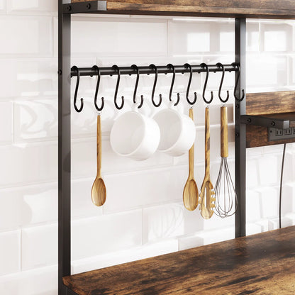 Kitchen Rack: 37.59'' Steel Standard Baker's Rack with Microwave Compatibility