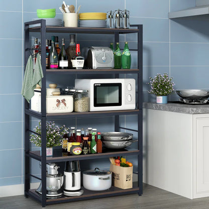 Kitchen Rack: 39.37" Standard Baker's Rack Made of Steel with Microwave