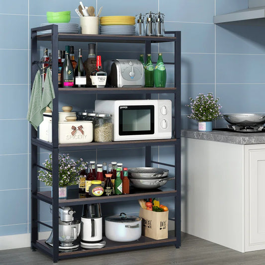 Kitchen Rack: 39.37" Standard Baker's Rack Made of Steel with Microwave
