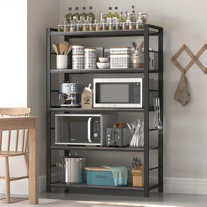 Kitchen Rack: 39.37" Standard Baker's Rack Made of Steel with Microwave
