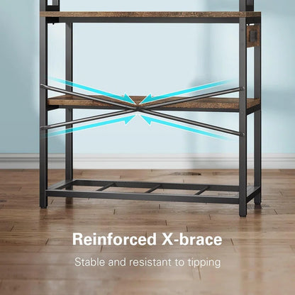 Kitchen Rack: 39.37'' Standard Baker's Rack Made of Metal and Compatible with Microwave