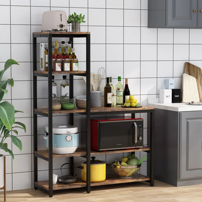 Kitchen Rack: 39.37'' Steel Corner Baker's Rack with Microwave Compatibility