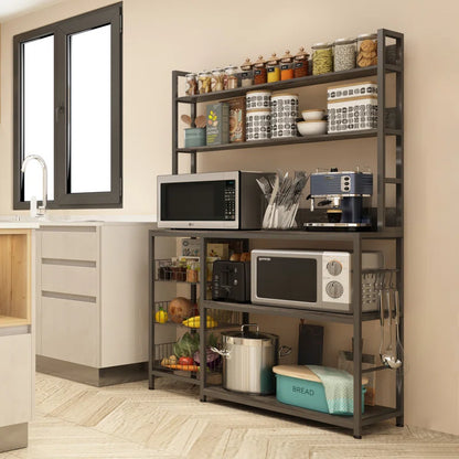 Kitchen Rack: 39.37'' Steel Standard Baker's Rack with Microwave Compatibility