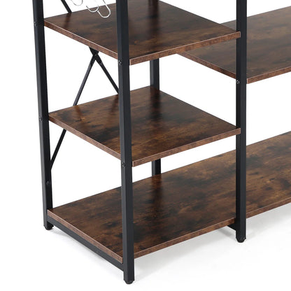Kitchen Rack: 39.4'' Iron Standard Baker's Rack with Microwave Compatibility