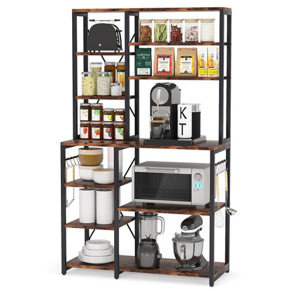 Kitchen Rack: 39.4'' Iron Standard Baker's Rack with Microwave Compatibility
