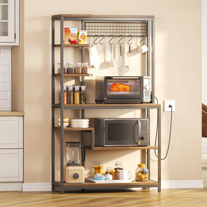 Kitchen Rack: 39.4"W Standard Baker's Rack with Microwave Compatibility