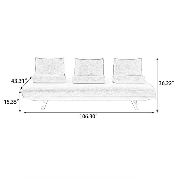 3 Seater Sofa: 106.3'' Upholstered Sofa