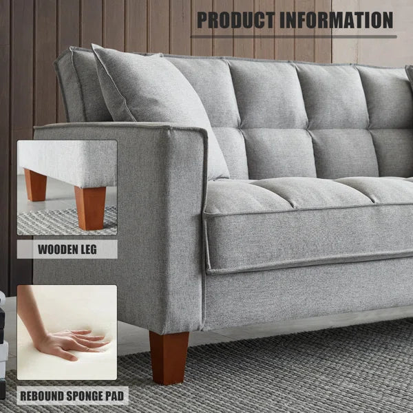 3 Seater Sofa: 22.8'' Upholstered Sofa