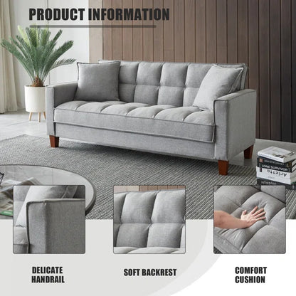 3 Seater Sofa: 22.8'' Upholstered Sofa