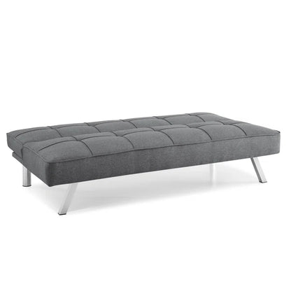 3 Seater Sofa: 66.1" Armless Tufted Convertible Sleeper Futon Sofa