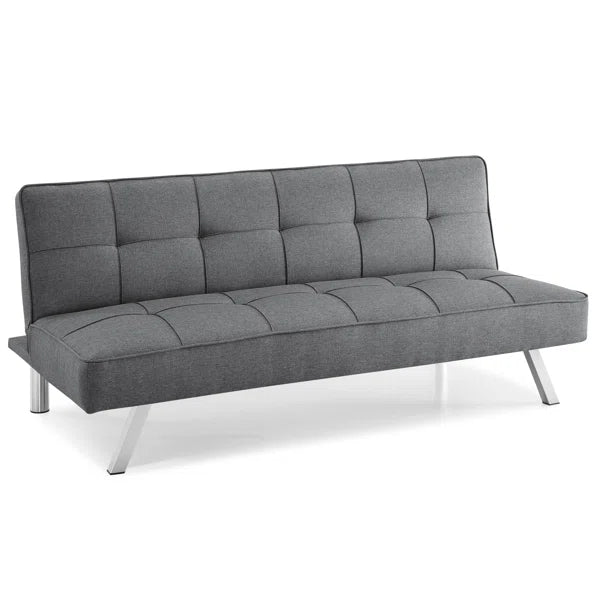 3 Seater Sofa: 66.1" Armless Tufted Convertible Sleeper Futon Sofa