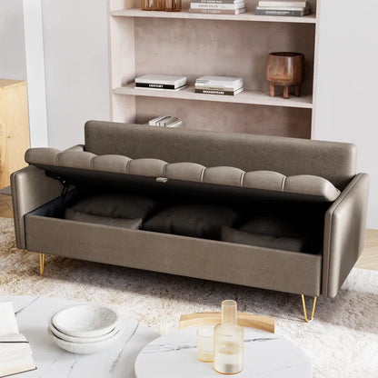 3 Seater Sofa: 67.3'' Vegan Leather Sofa