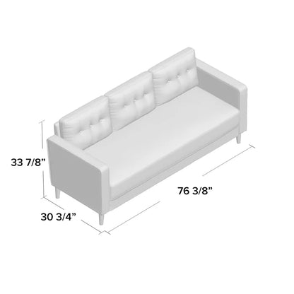 3 Seater Sofa: 76.38'' Upholstered Sofa