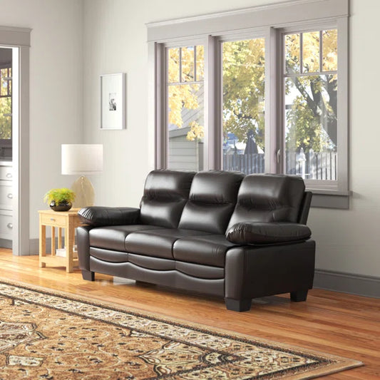 3 Seater Sofa: 78'' Vegan Leather Sofa