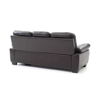 3 Seater Sofa: 78'' Vegan Leather Sofa