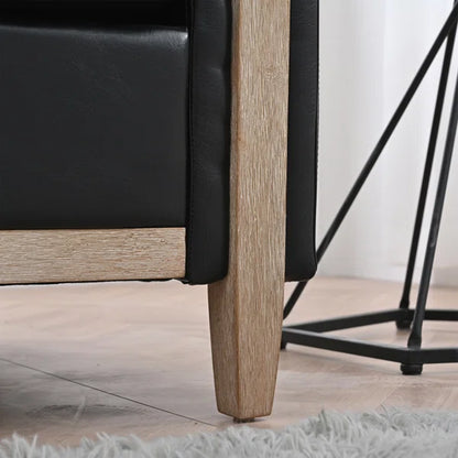 3 Seater Sofa: Sofa 79.53'' Vegan Leather Sofa
