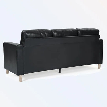 3 Seater Sofa: Sofa 79.53'' Vegan Leather Sofa