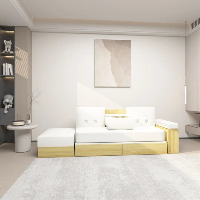 3 Seater Sofa: 82.3'' Vegan Leather Sofa