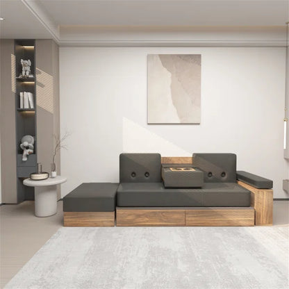 3 Seater Sofa: 82.3'' Vegan Leather Sofa