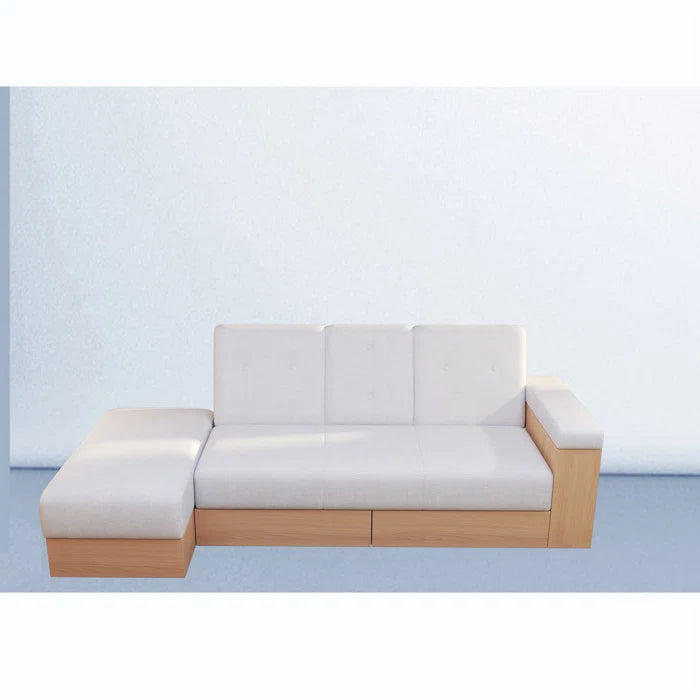 3 Seater Sofa: 82.3'' Vegan Leather Sofa