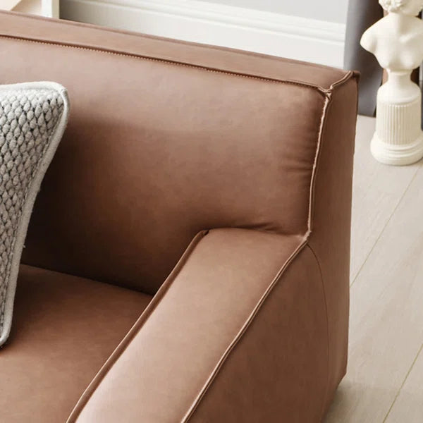 3 Seater Sofa: 86.61'' Vegan Leather Sofa