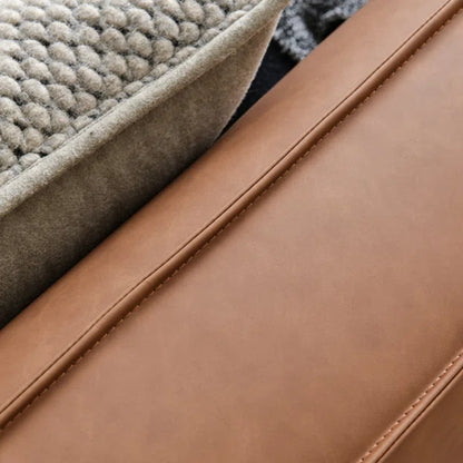 3 Seater Sofa: 86.61'' Vegan Leather Sofa
