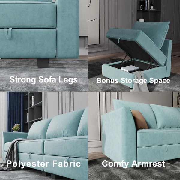 3 Seater Sofa: 87.01'' Upholstered Sofa