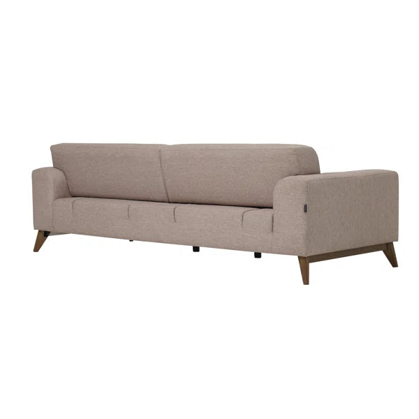 3 Seater Sofa: 94.49" Wide 3 Seater Sofa Bed in Cream