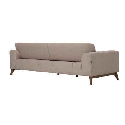 3 Seater Sofa: 94.49" Wide 3 Seater Sofa Bed in Cream