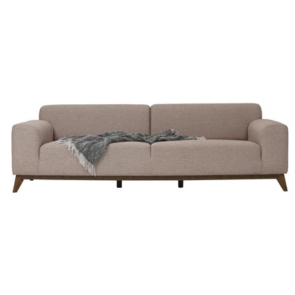 3 Seater Sofa: 94.49" Wide 3 Seater Sofa Bed in Cream