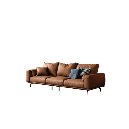 3 Seater Sofa: 94.5'' Vegan Leather Sofa
