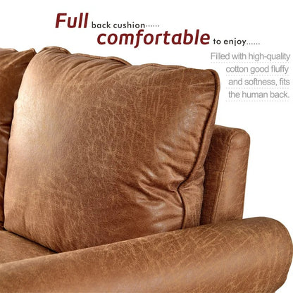 3 Seater Sofa: Ainsley 73.6'' Vegan Leather Sofa