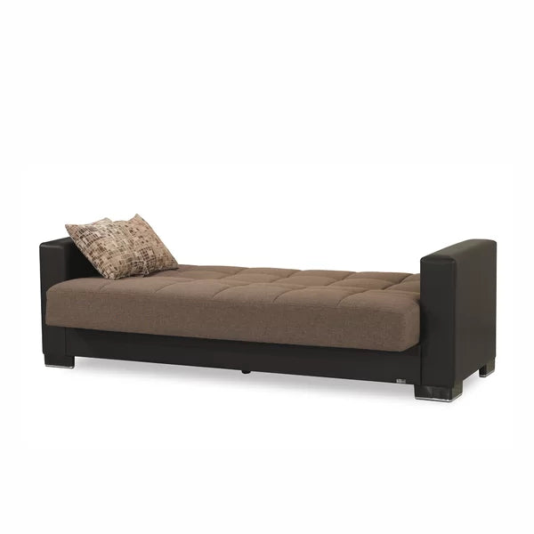 3 Seater Sofa: Armada 88 in. Fabric Upholstered 3-Seater Twin 3-in-1 Sleeper Sofa Bed with Storage