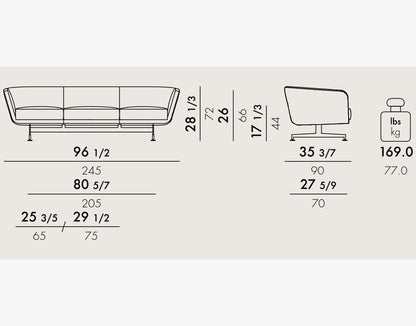 3 Seater Sofa: Betty 3-Seater Sofa by Piero Lissoni